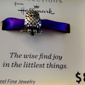 Owl Charm in Stainless Steel